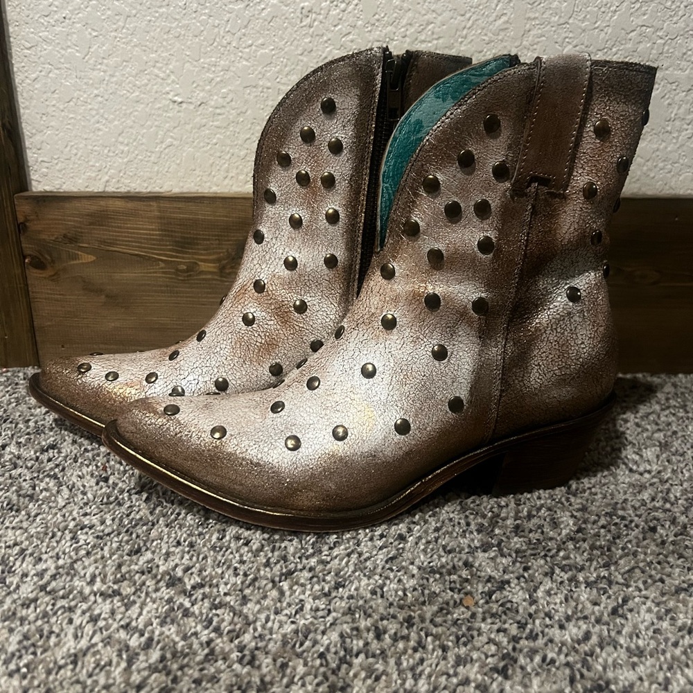 Studded Brown Ankle Boots